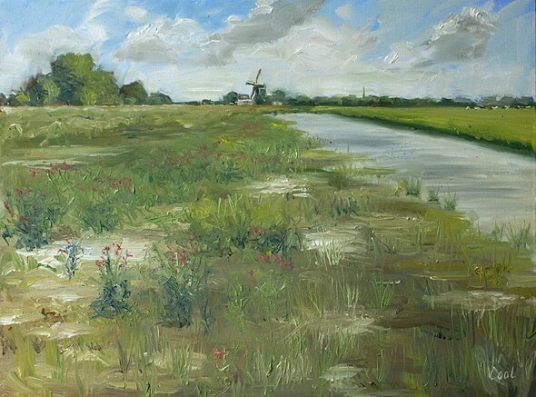Leiderdorp Gravenpad - Olieverf en plein air 2017