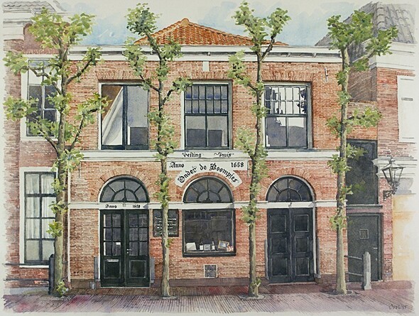 Leiden - Veilinghuis Onder de Boompjes - Aquarel 2015