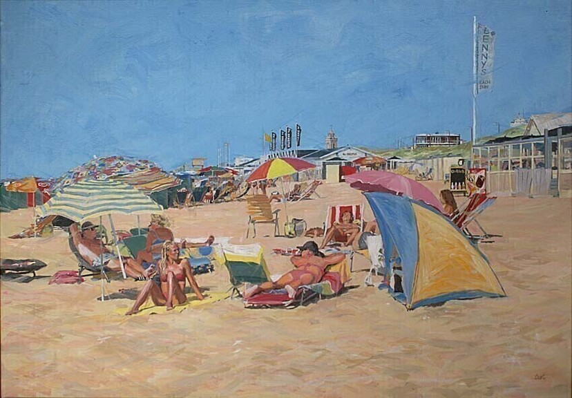 Katwijk aan Zee- Strandtafereel Zuid-Acryl 2014